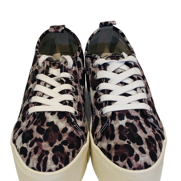 AQUA Womens Sneakers Size 6 Low Top Fashion Animal Print Flatform Lace Up - Picture 3 of 7